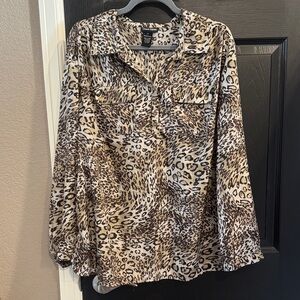 Cotton Express Animal Print Blouse